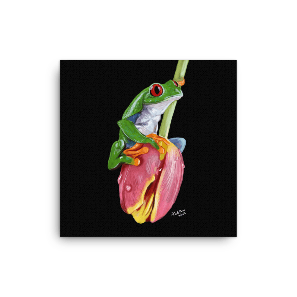 Frog on a Tulip Canvas - Image 3