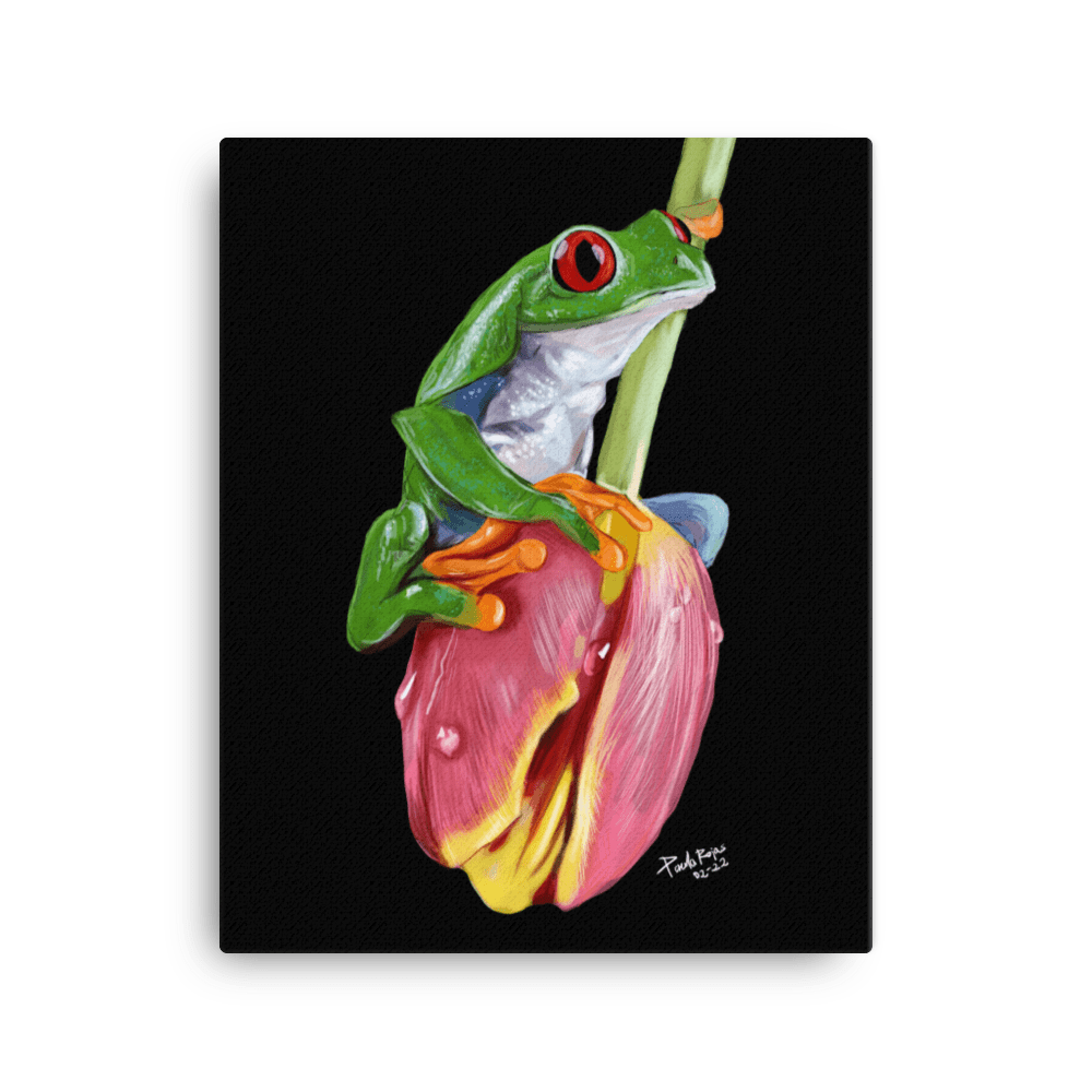 Frog on a Tulip Canvas - Image 4
