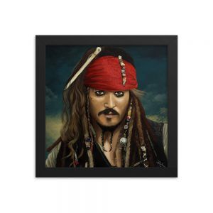 Jack Sparrow Illustration Framed Poster