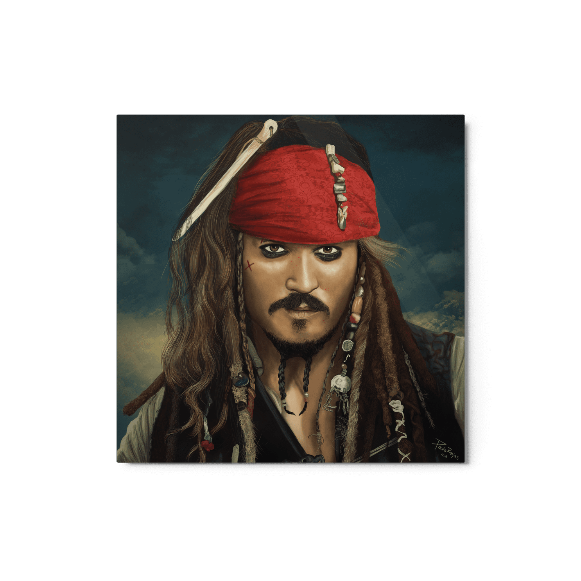 Jack Sparrow Illustration Metal Print - Image 3