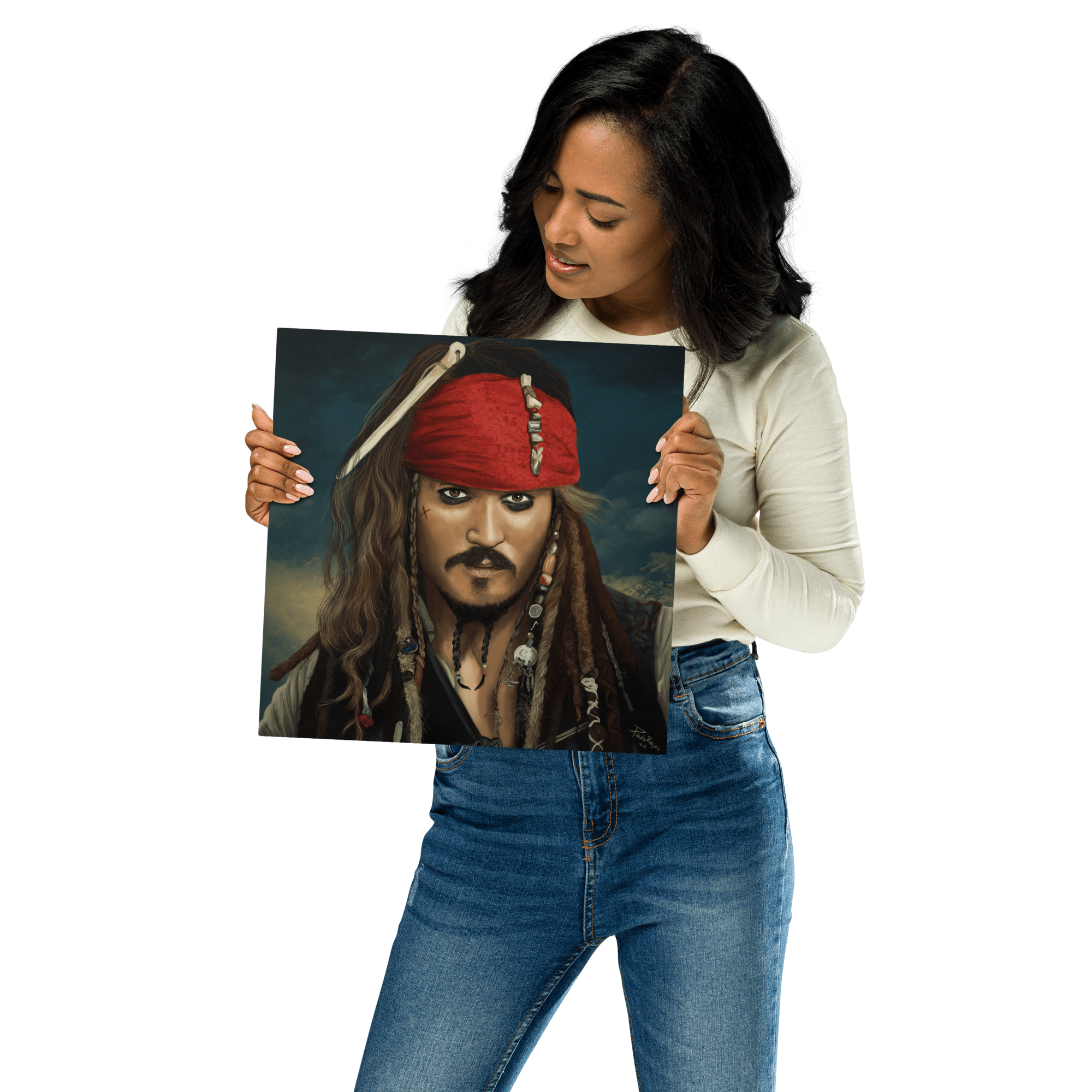 Jack Sparrow Illustration Metal Print - Image 4
