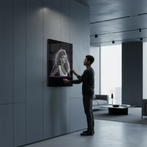 Whitney Houston Ilustration Metal Print