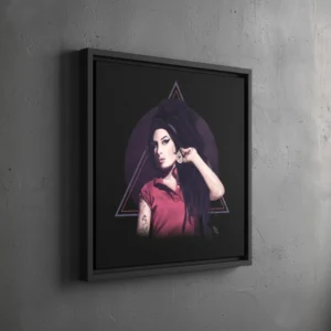 Amy Winehouse Ilustration Framed Canvas