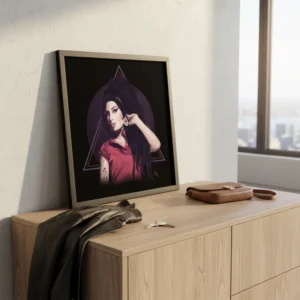 Amy Winehouse Ilustration Framed Poster