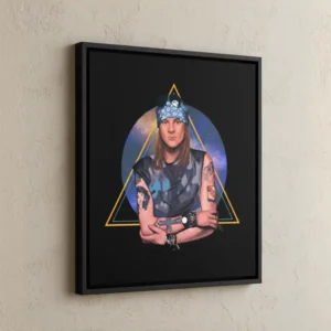 Axl Rose Illustration Framed Canvas