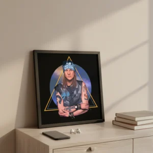 Axl Rose Illustration Framed Poster