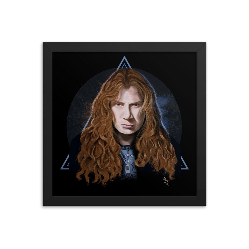 Dave Mustaine Illustration Framed Poster - Image 4