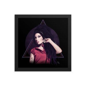 Amy Winehouse Ilustration Framed Poster