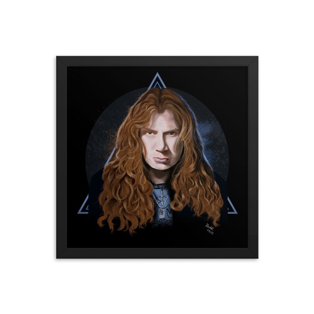 Dave Mustaine Illustration Framed Poster - Image 5