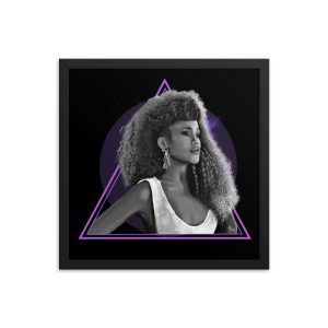Whitney Houston Ilustration Framed Poster