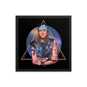Axl Rose Illustration Framed Poster