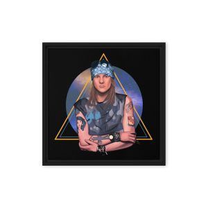 Axl Rose Illustration Framed Canvas