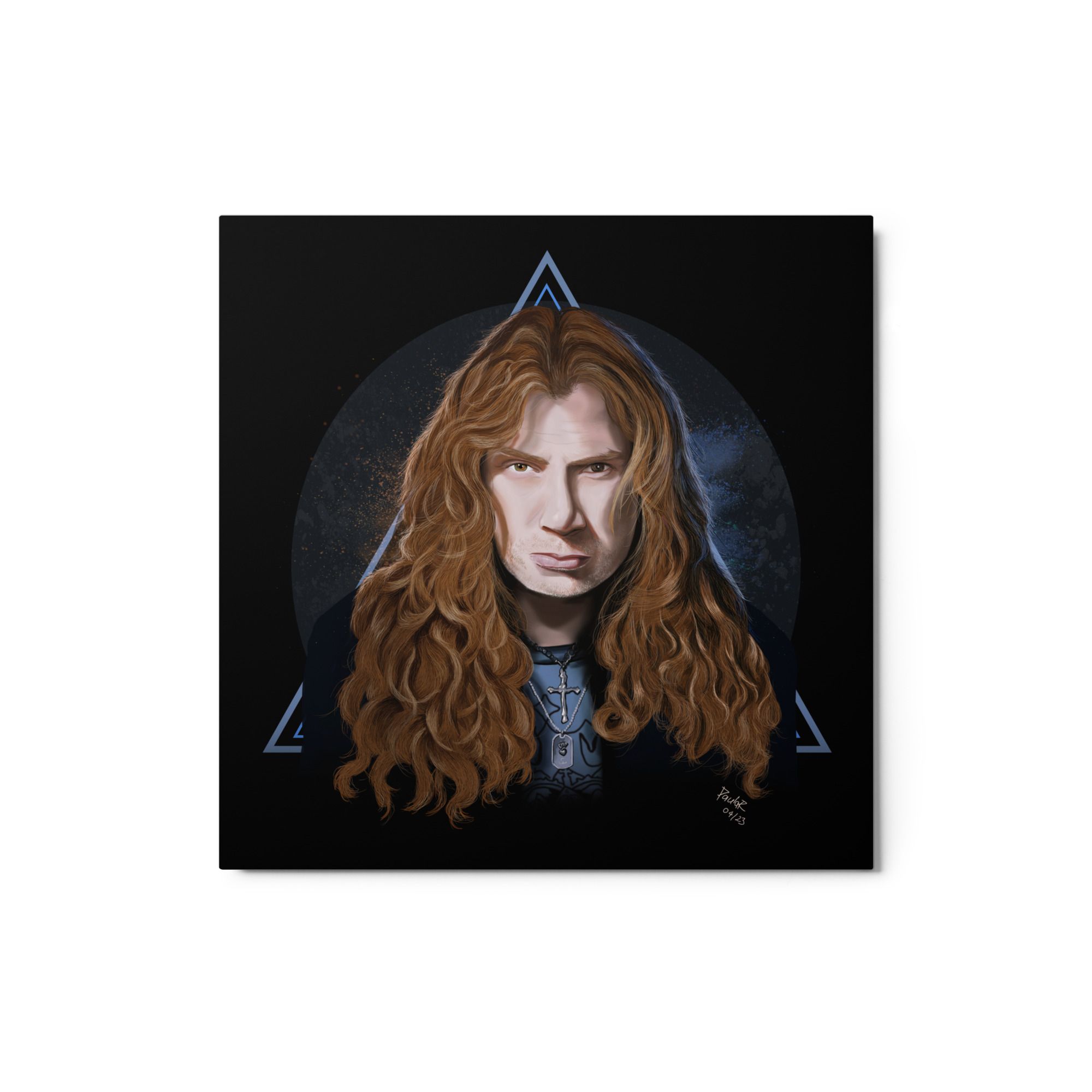 Dave Mustaine Illustration Metal Print - Image 4
