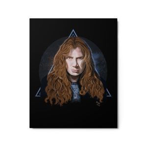 Dave Mustaine Illustration Metal Print