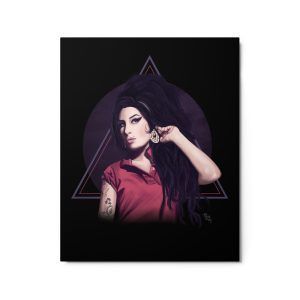Amy Winehouse Illustration Metal Print