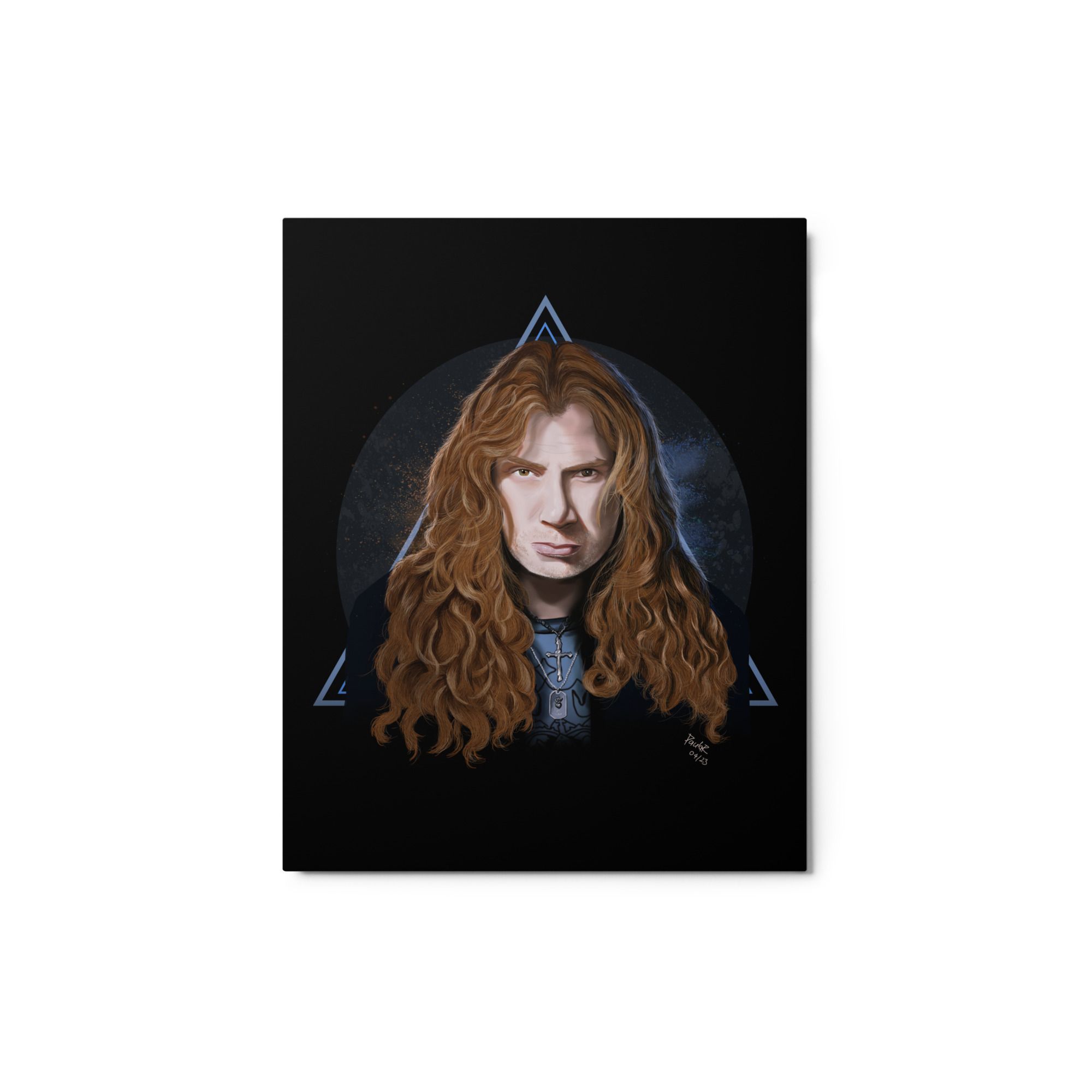 Dave Mustaine Illustration Metal Print - Image 3