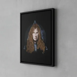 Dave Mustaine Illustration Framed Canvas