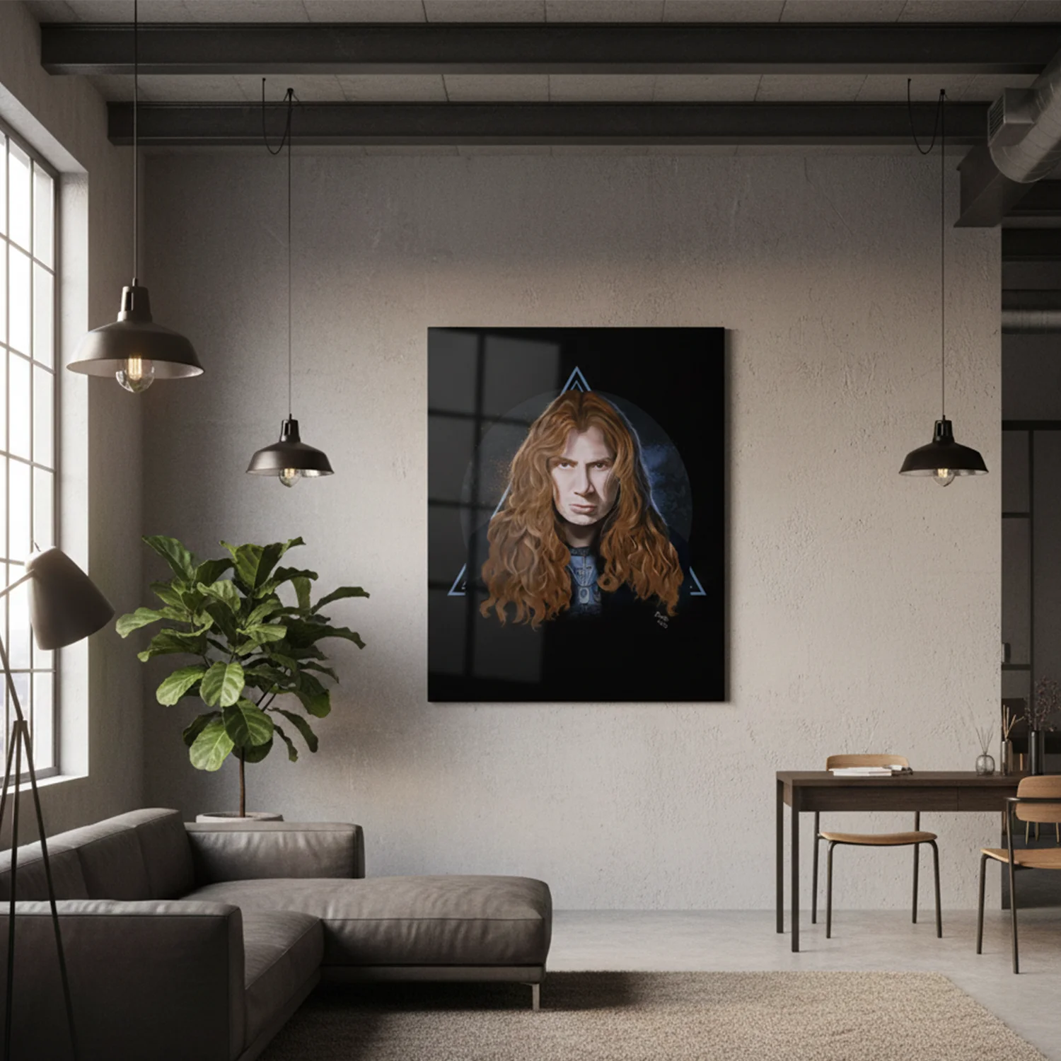 Dave Mustaine Illustration Metal Print - Image 2