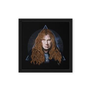 Dave Mustaine Illustration Framed Canvas