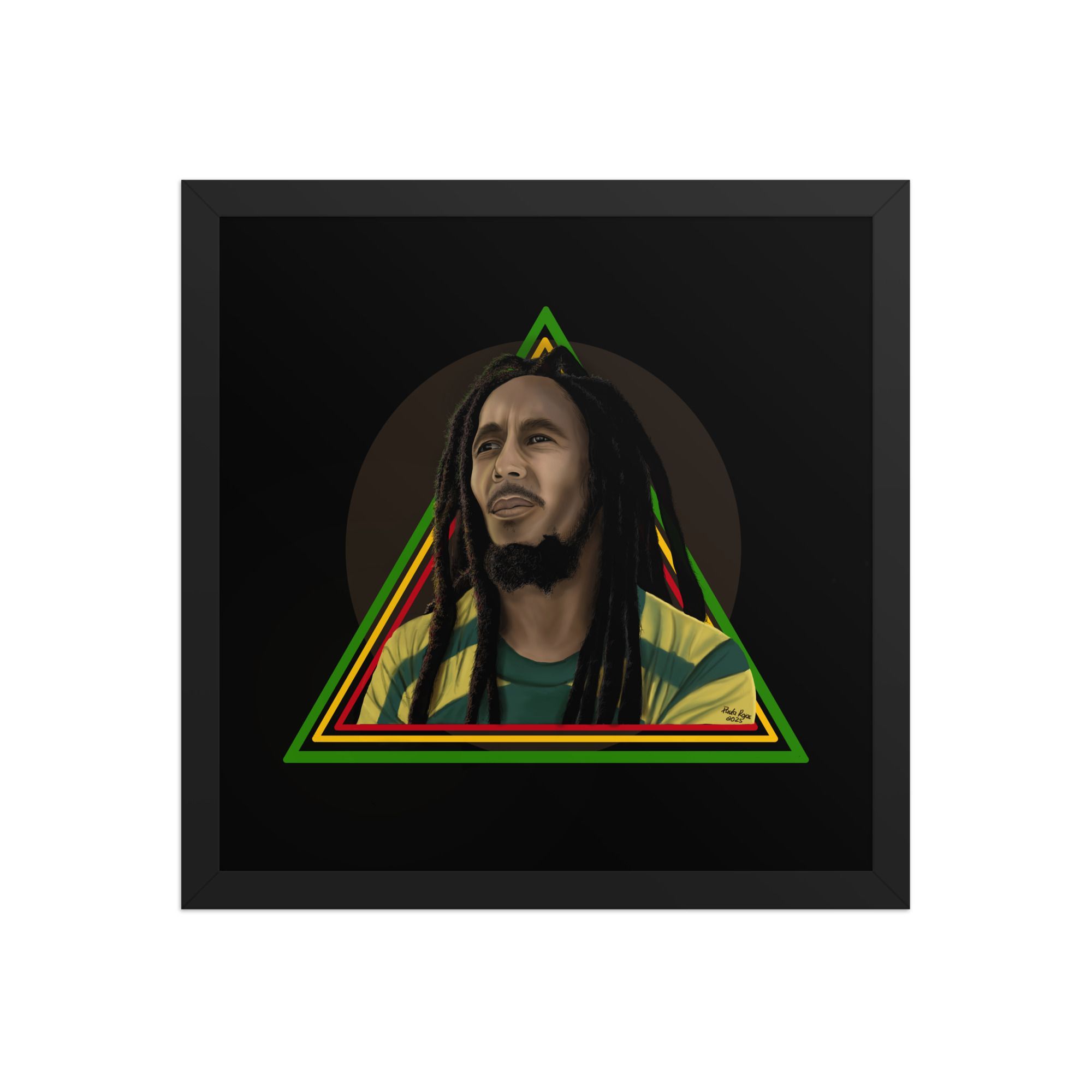 Bob Marley Illustration Framed Poster - Image 5