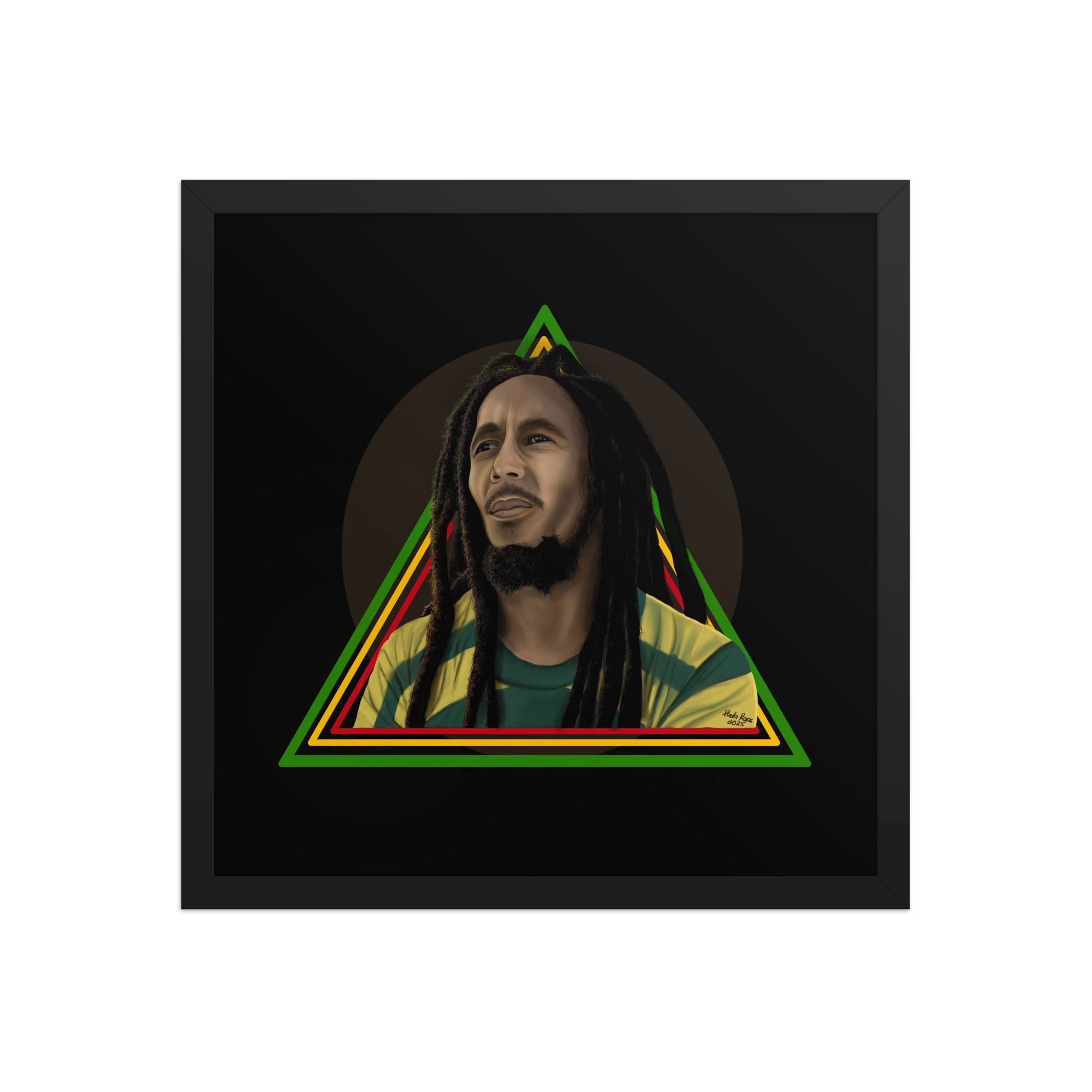 Bob Marley Illustration Framed Poster - Image 6