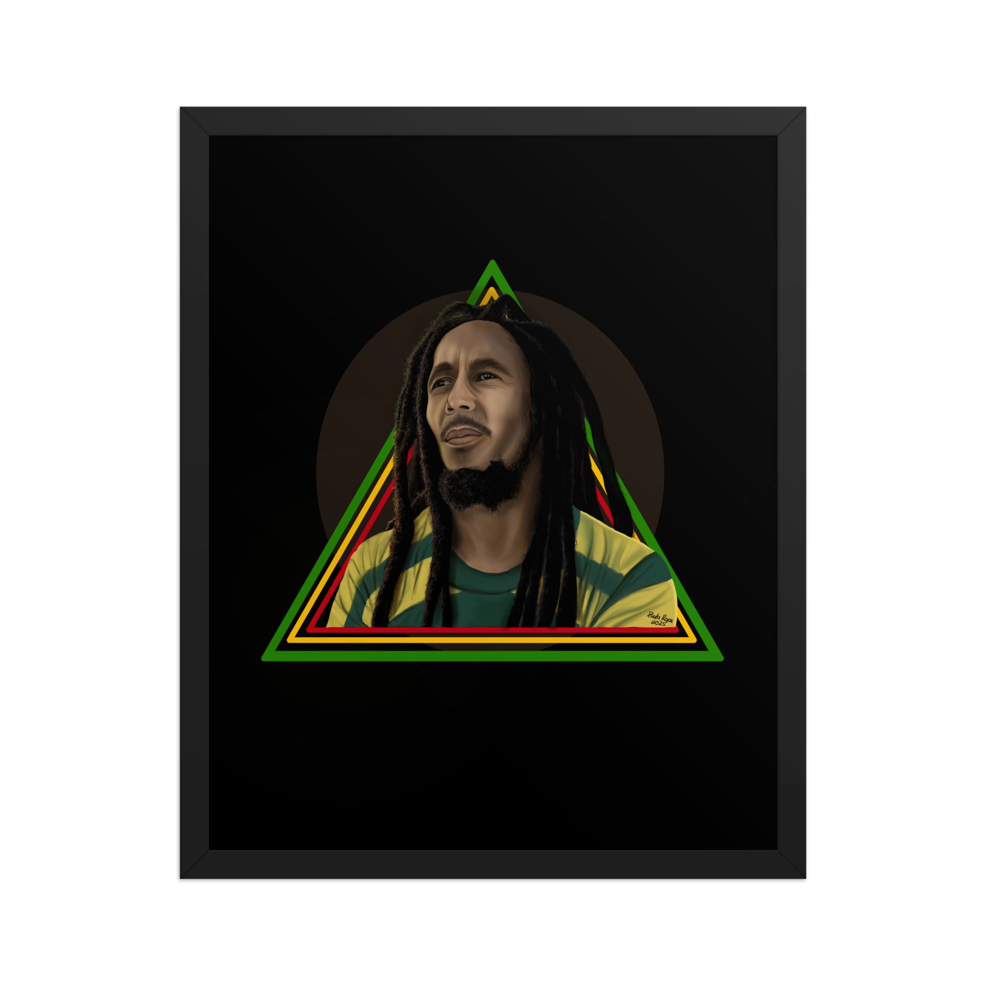 Bob Marley Illustration Framed Poster - Image 7