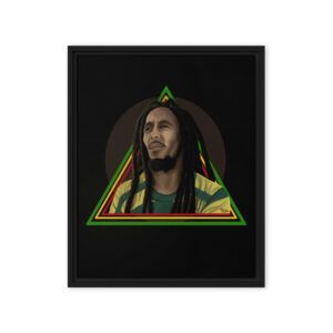 Bob Marley Illustration Framed Canvas