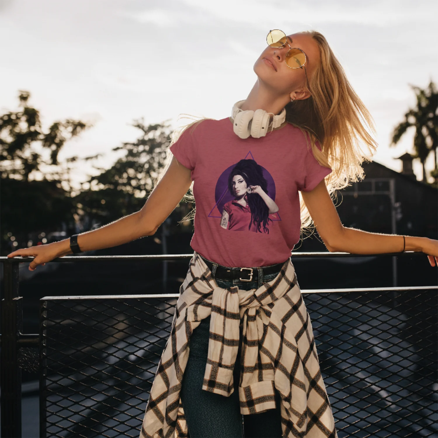 Amy Illustrated Unisex T-Shirt - Image 2