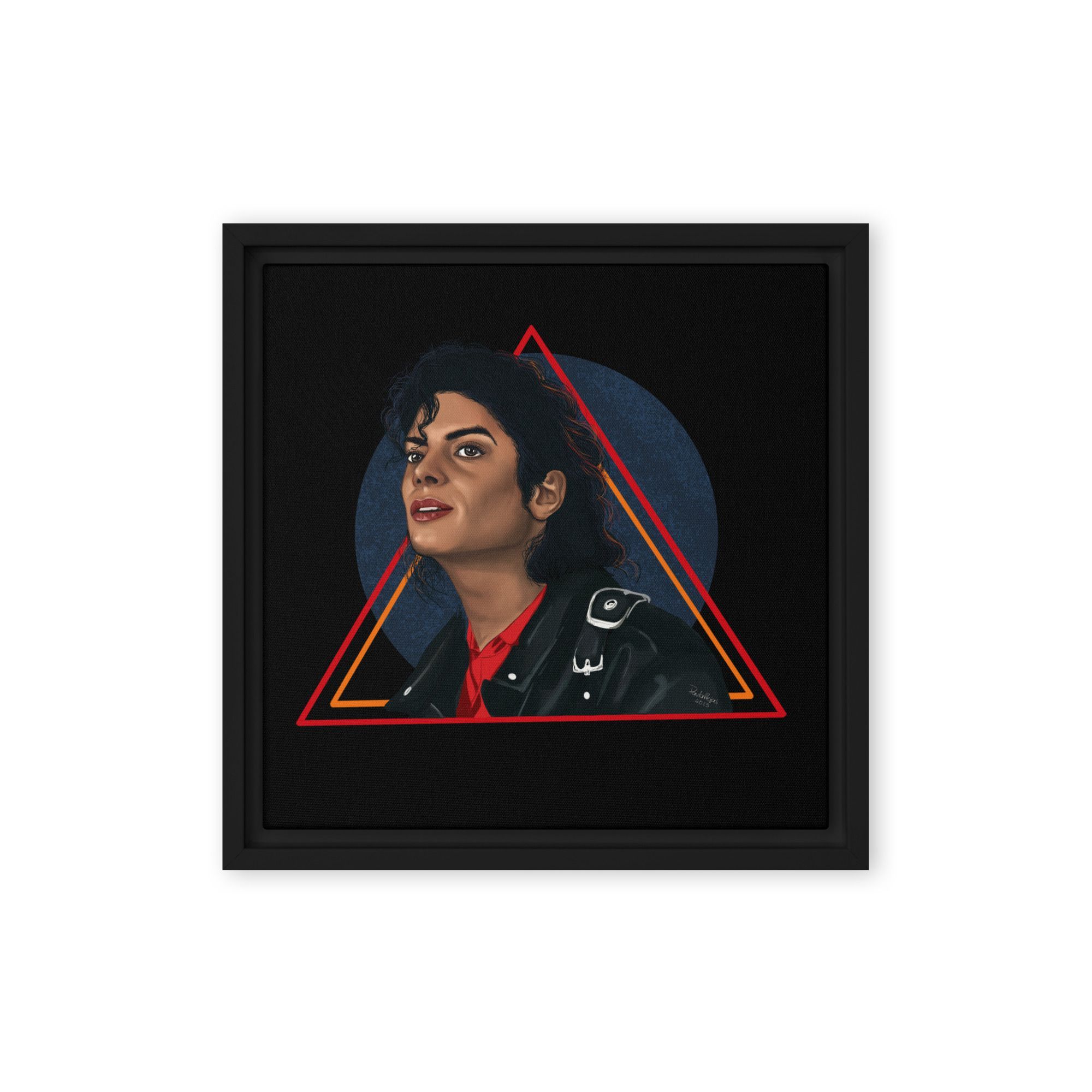Michael Jackson illustration Framed Canvas - Image 3