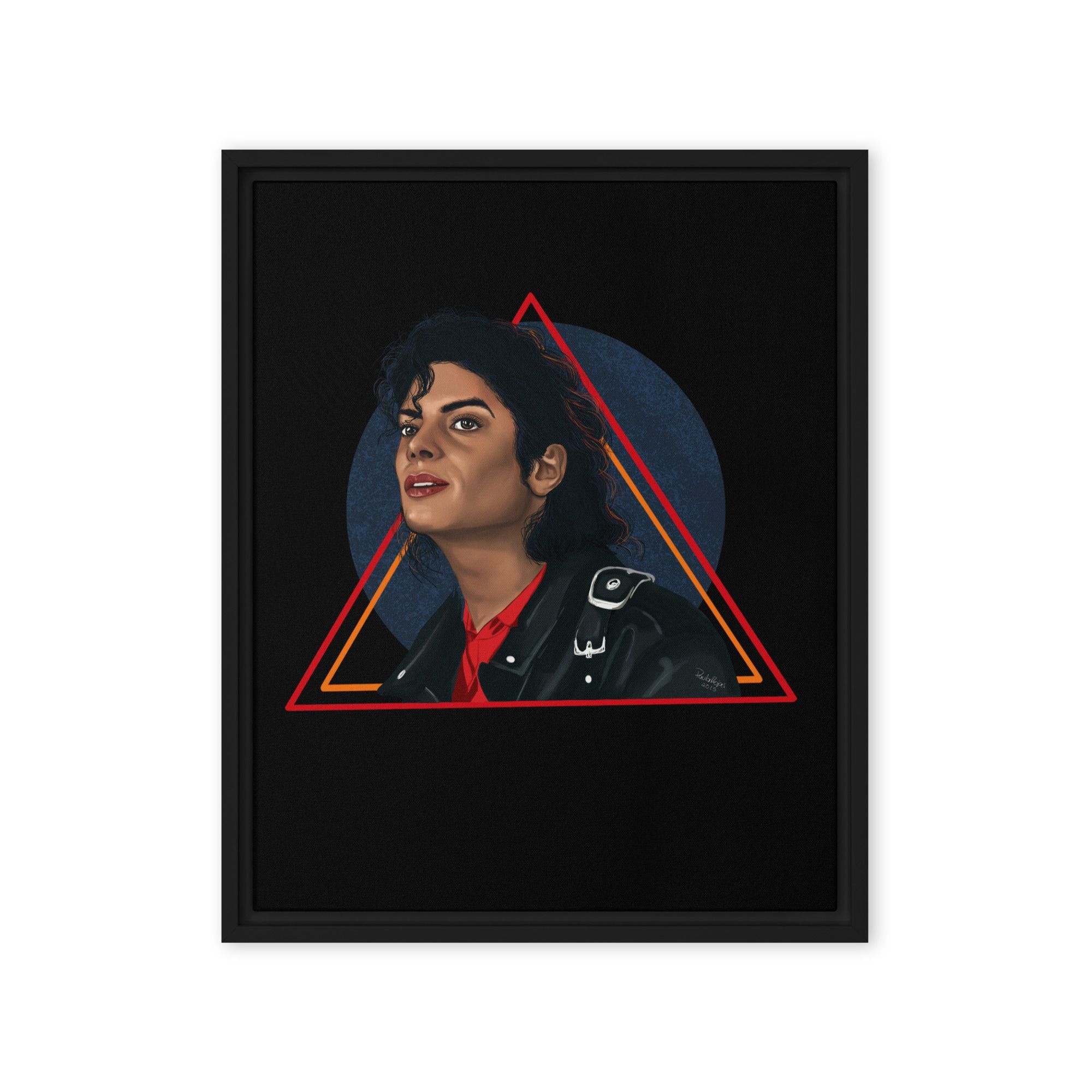 Michael Jackson illustration Framed Canvas - Image 4
