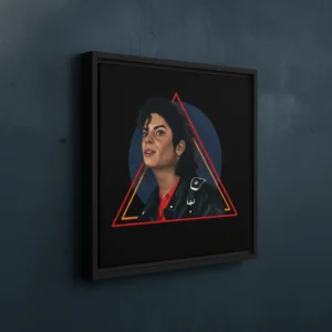 Michael Jackson illustration Framed Canvas